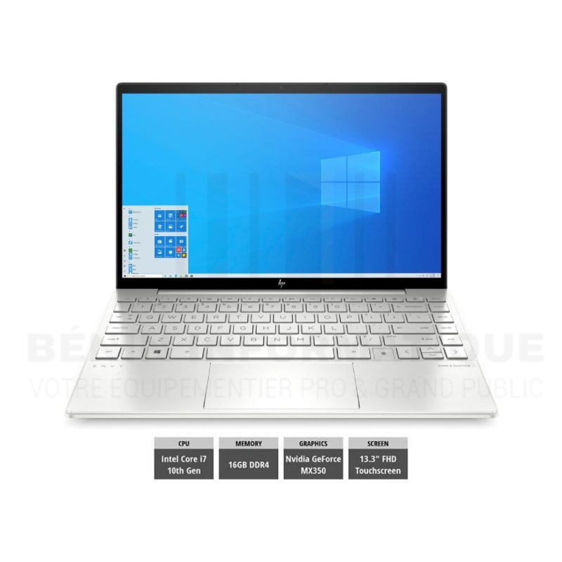 HP Envy 13-ba0010tx Intel core i7 10è Génération, 16Go/1To SSD, Ecran 13.3 Pouces tactile, NVIDIA GeForce MX350 2 Go
