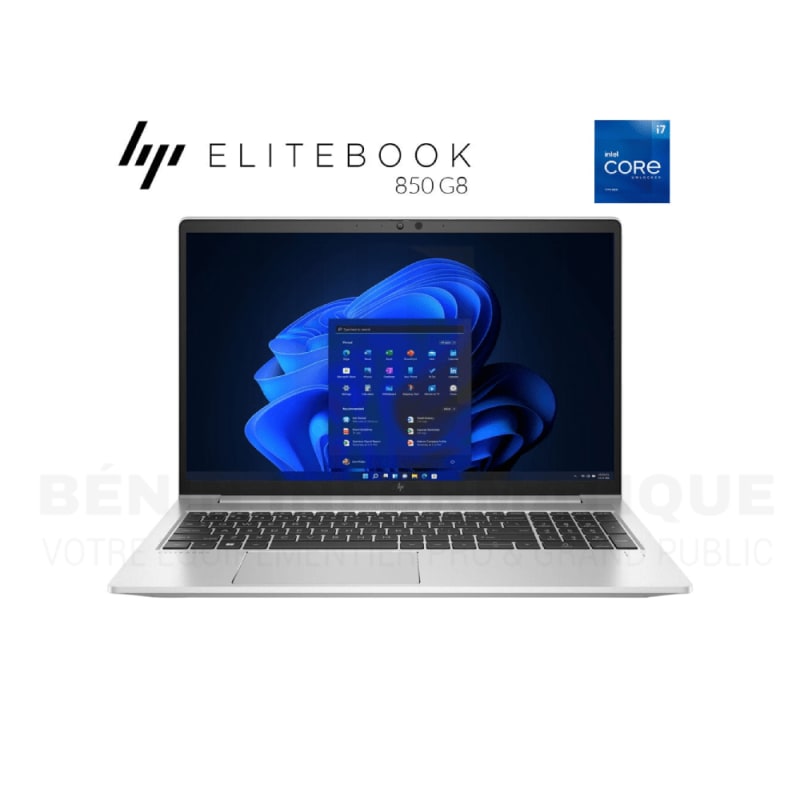 HP EliteBook 850 G8 Core i7 1185G7 – vPro (11è Génération) 16 Go DDR4 / 512 Go SSD, Ecran 15.6 Pouces, Tactile