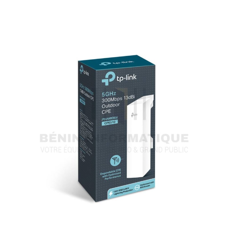Station CPE Extérieure CPE 510 : Connectivité WiFi 5 GHz pour les longues distances avec antenne 13 dBi