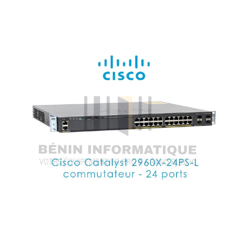 Cisco Catalyst 2960X-24PS-L : La Solution Réseau Puissante et Sécurisée avec 24 Ports Gigabit et PoE+