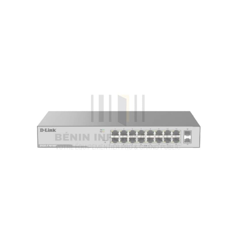 Switch D-LINK DGS F1016P 16 Ports POE Gigabits, Non Manageable avec 2 ports SFP