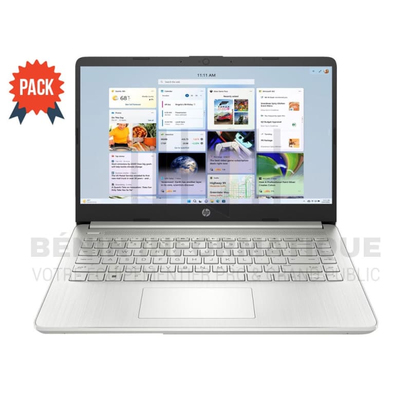 PACK – HP Laptop 14s-dq 14 Pouces Intel Core i3 8Go / 256Go SSD – Housse 14 Pouces – Souris sans fil – Office 365 Personnel