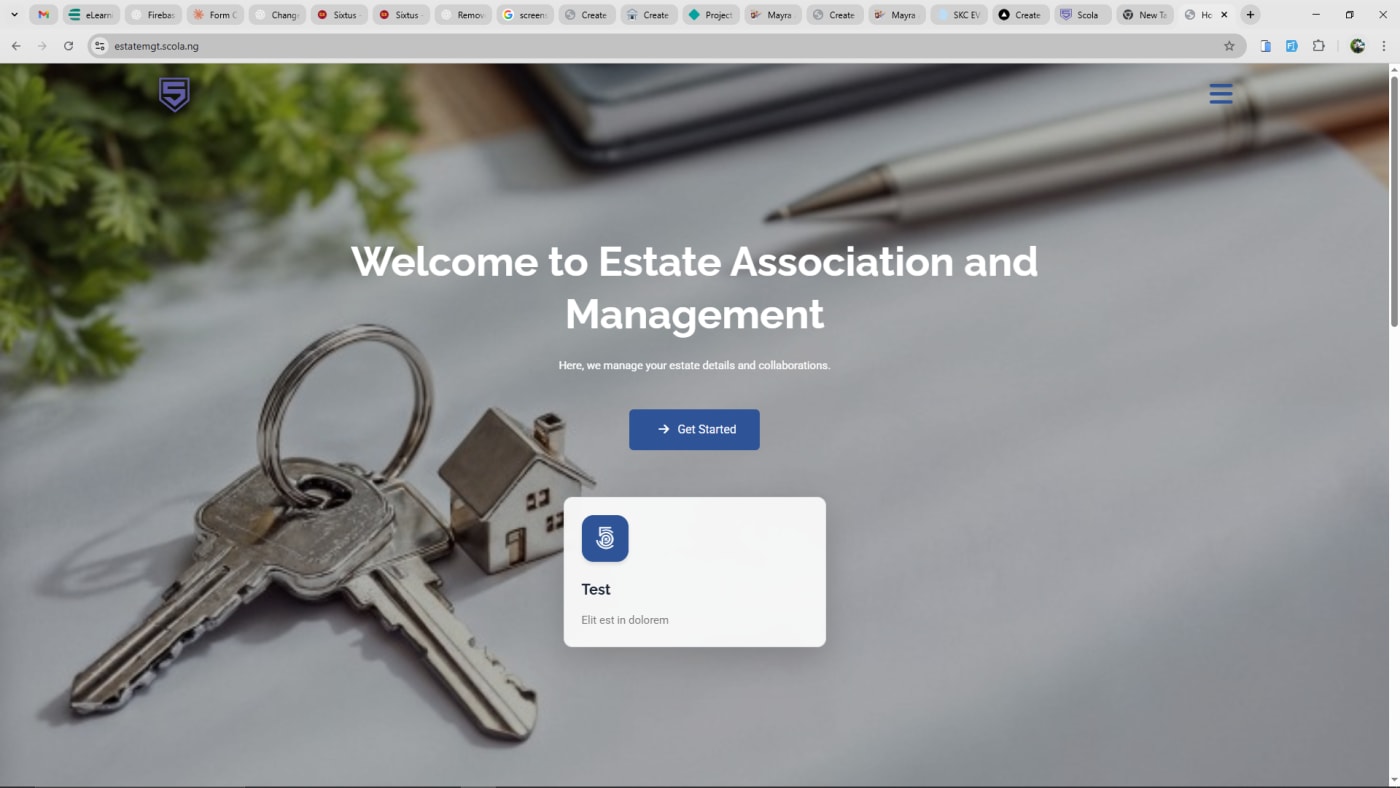 Estate Management System screenshot