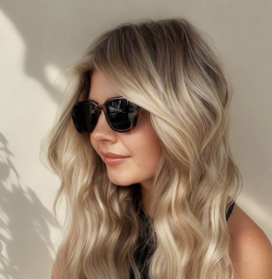 Luxury blonde dimensional color Salon Osso Austin