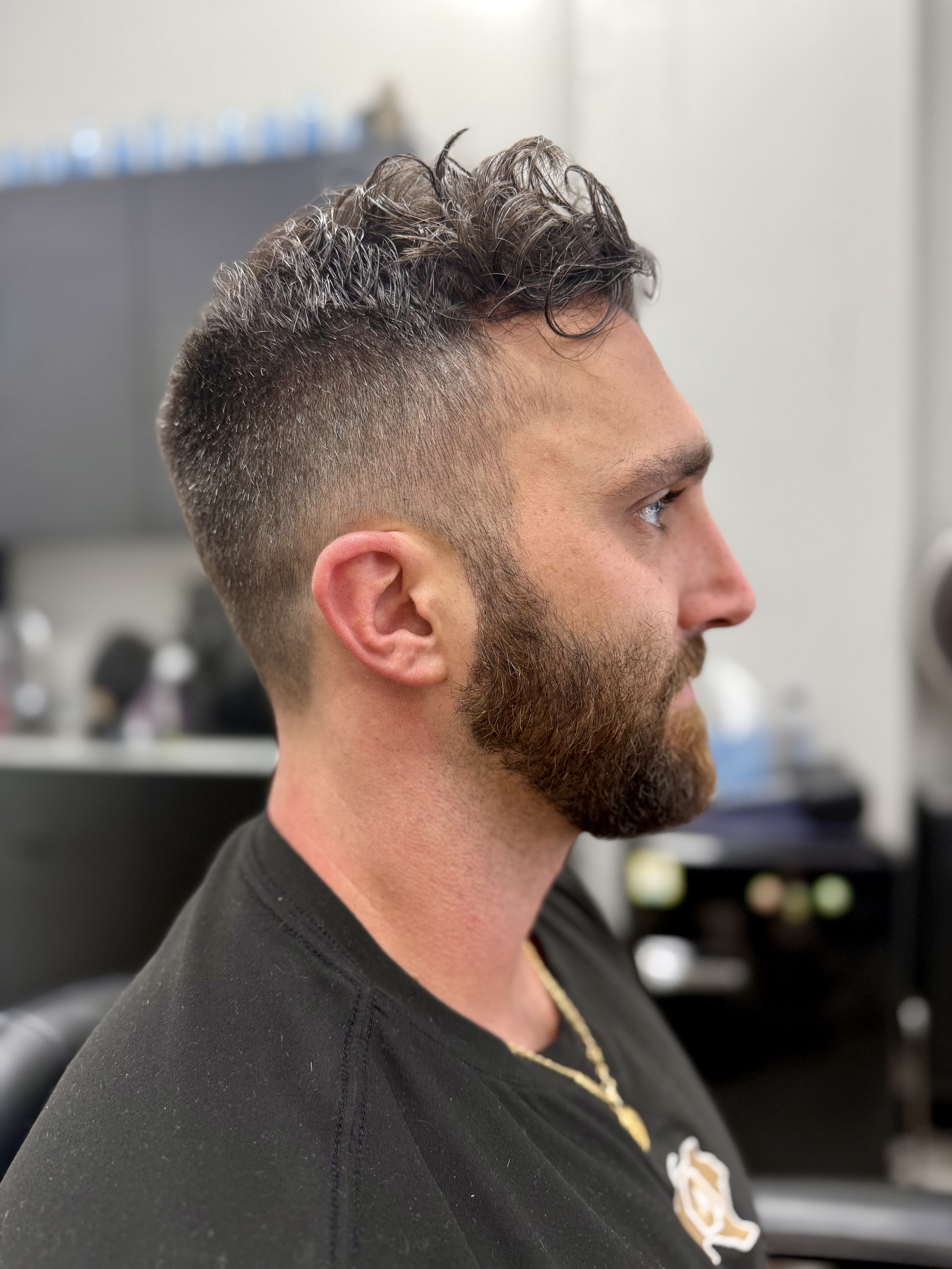 Men's texture fade haircut Austin Texas