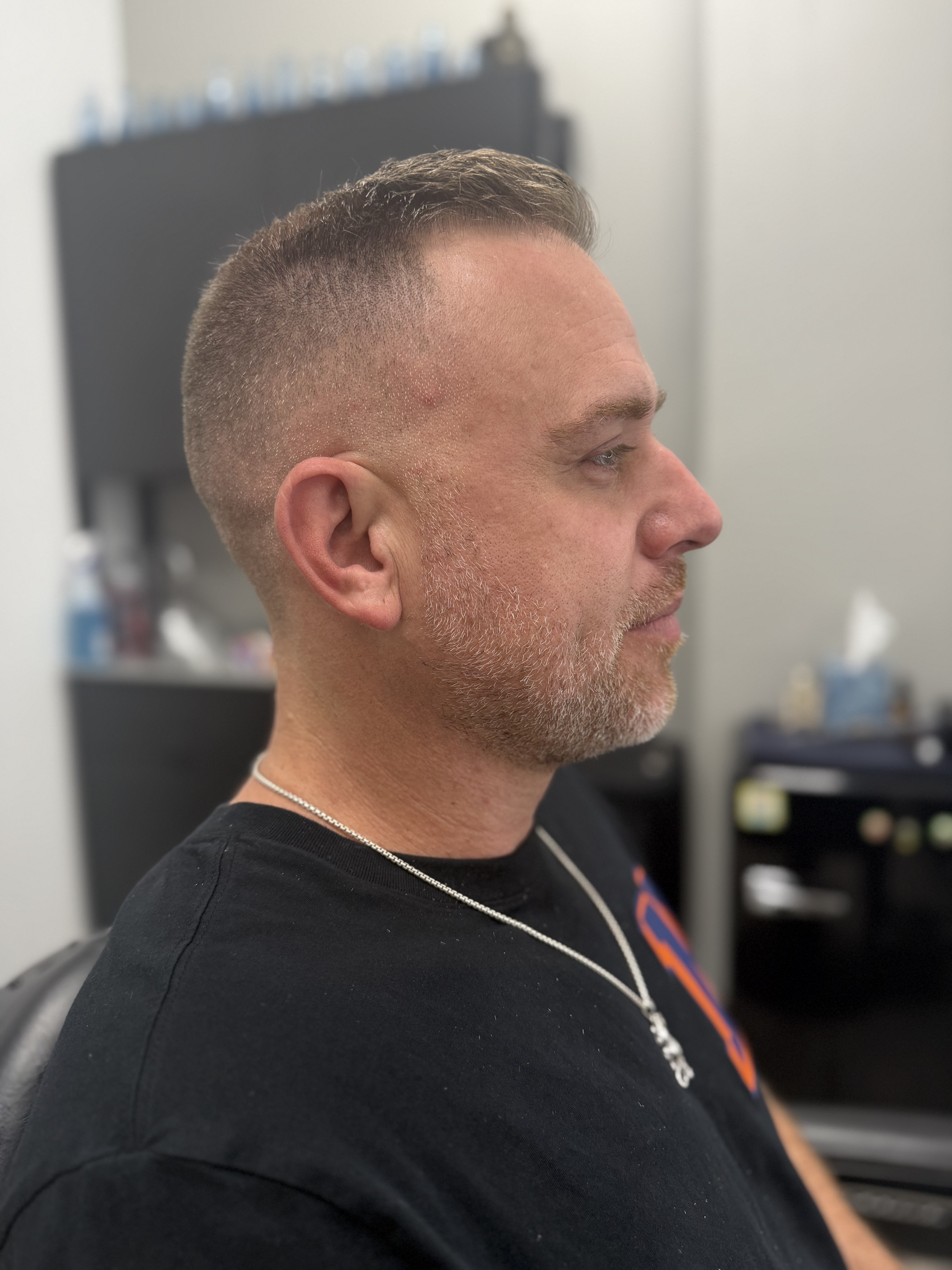 Precision short men's haircut South Congress Austin