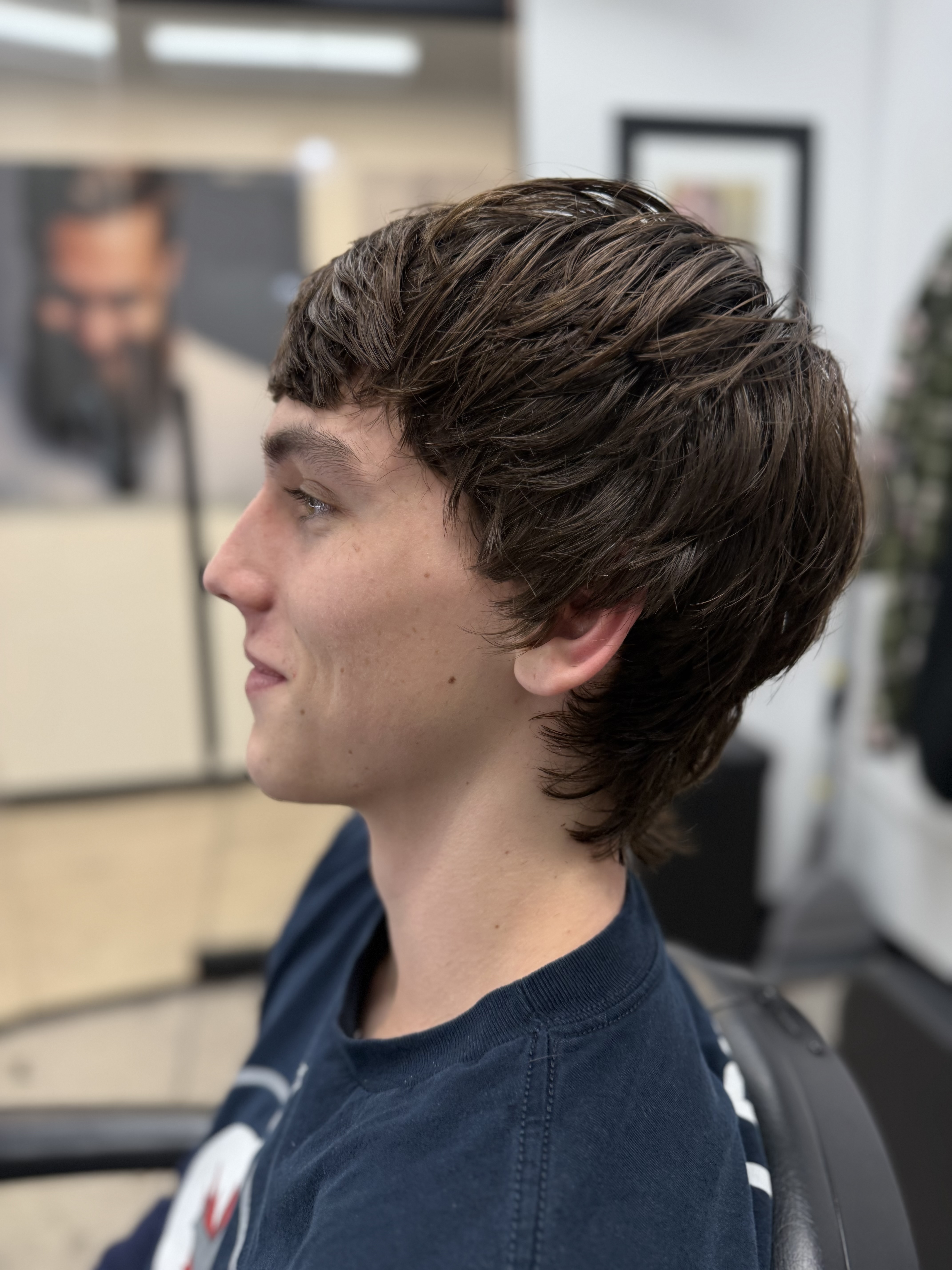 Men's shag mullet haircut Austin Texas