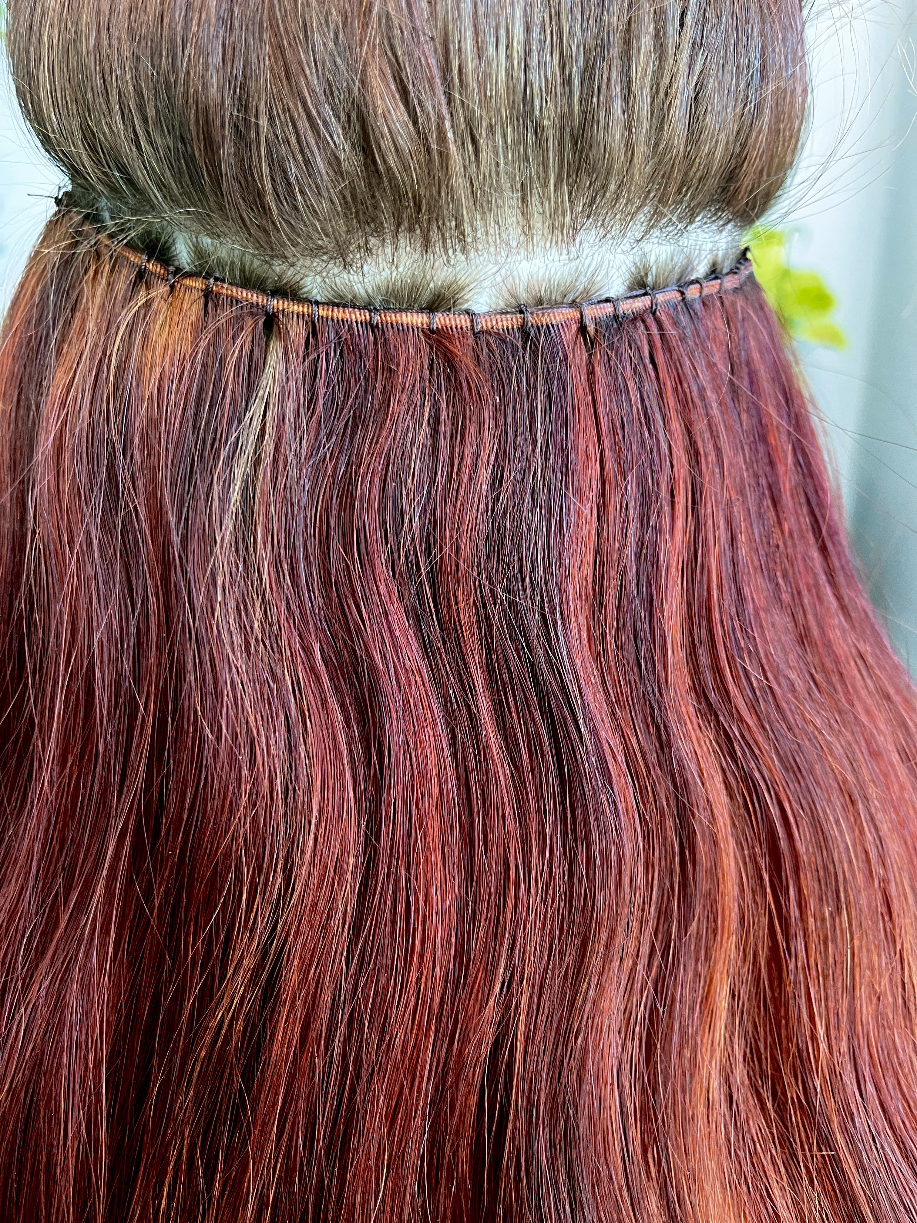 Beaded weft even tension detail, Bleach Black Studio