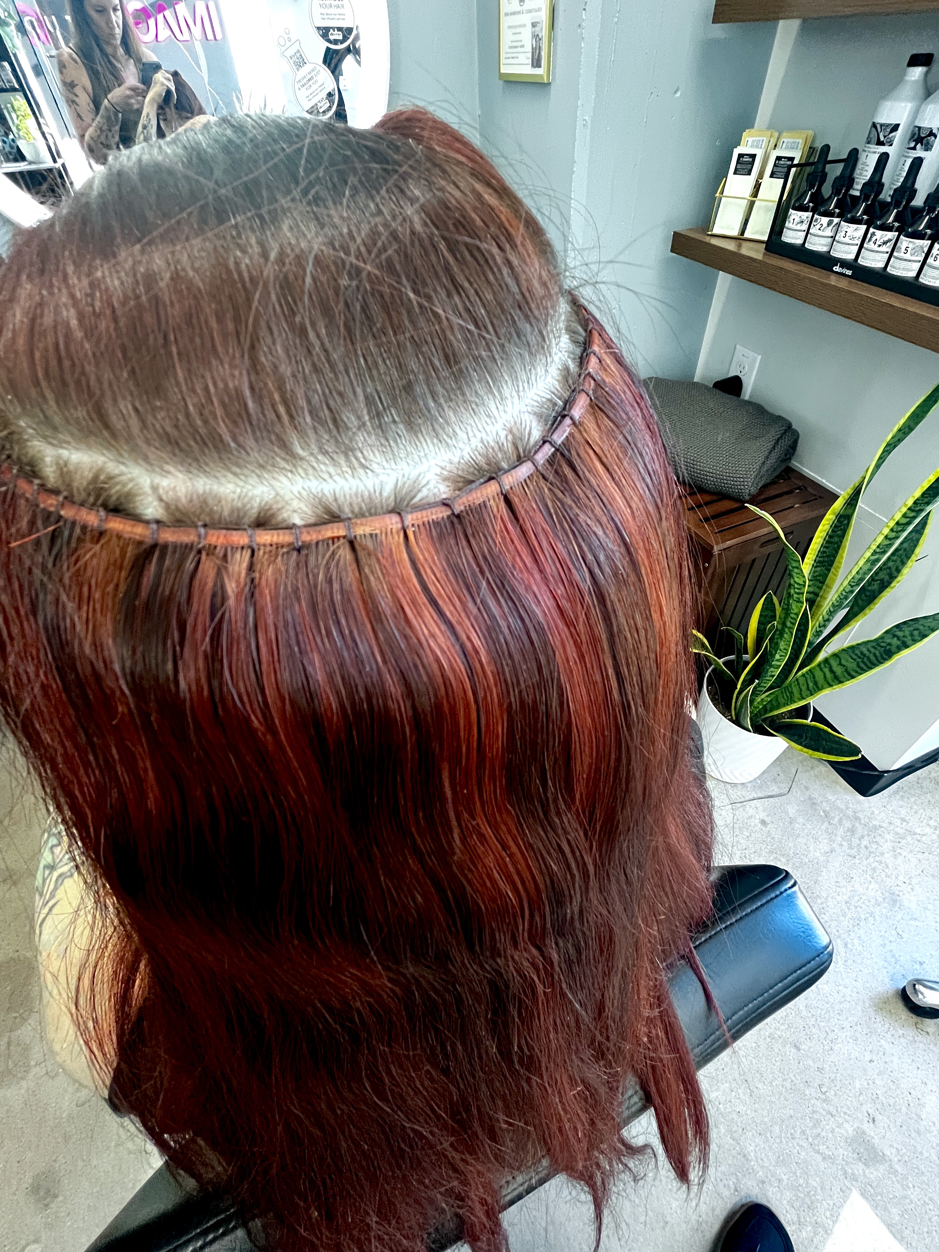 Beaded weft clean sectioning detail, Bleach Black Studio