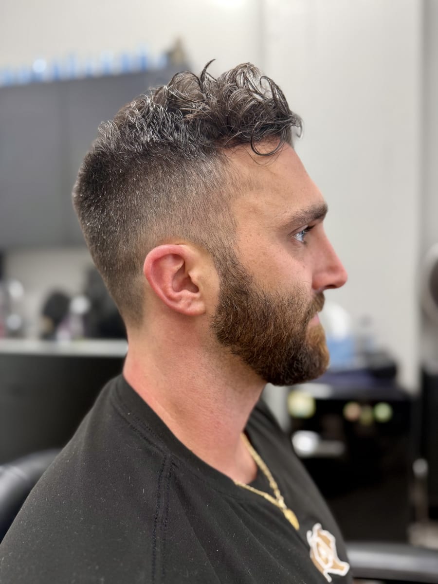 Men's texture fade haircut Austin Texas