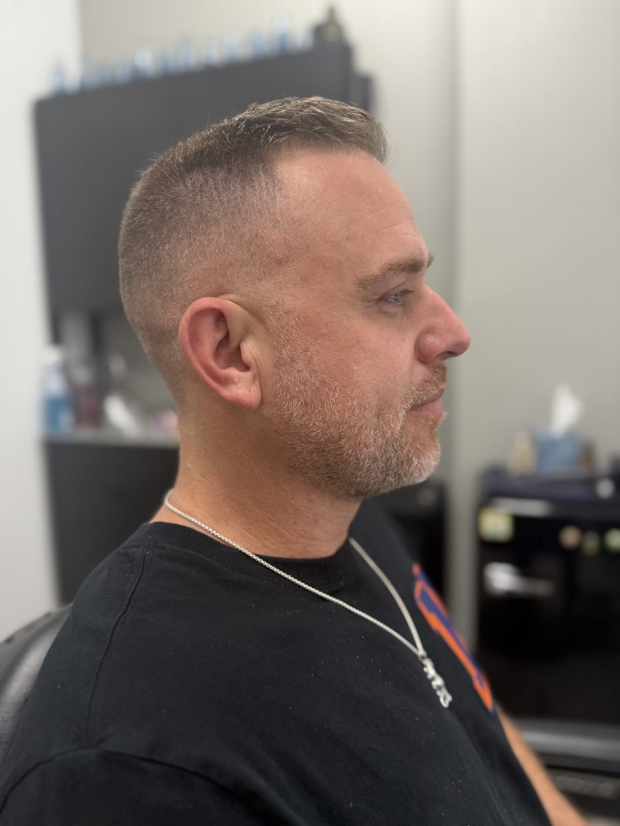 Precision short men's haircut South Congress Austin