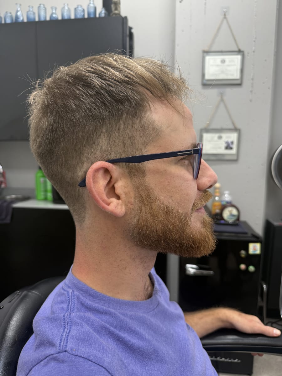 After men's haircut transformation Austin Texas
