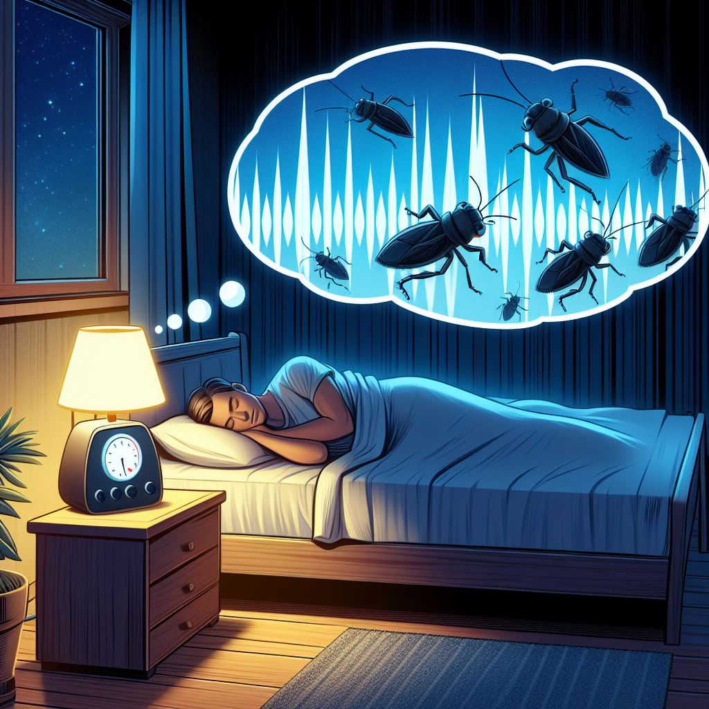 White noise and sound machines can drown out cricket chirping, promoting a peaceful sleep environment.