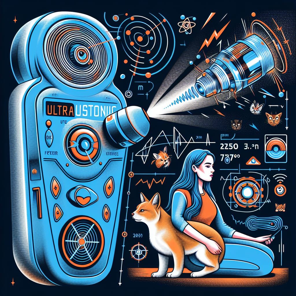 An illustration depicting the Ultra-Ultrasonic device emitting ultrasonic frequencies.