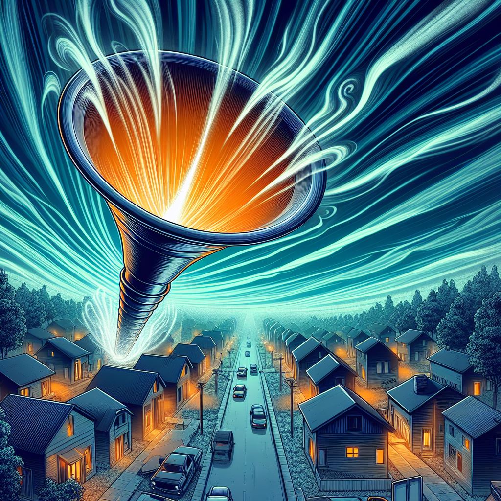 An illustration depicting the Vuvuzela Vortex emitting intense and continuous high-frequency noise.