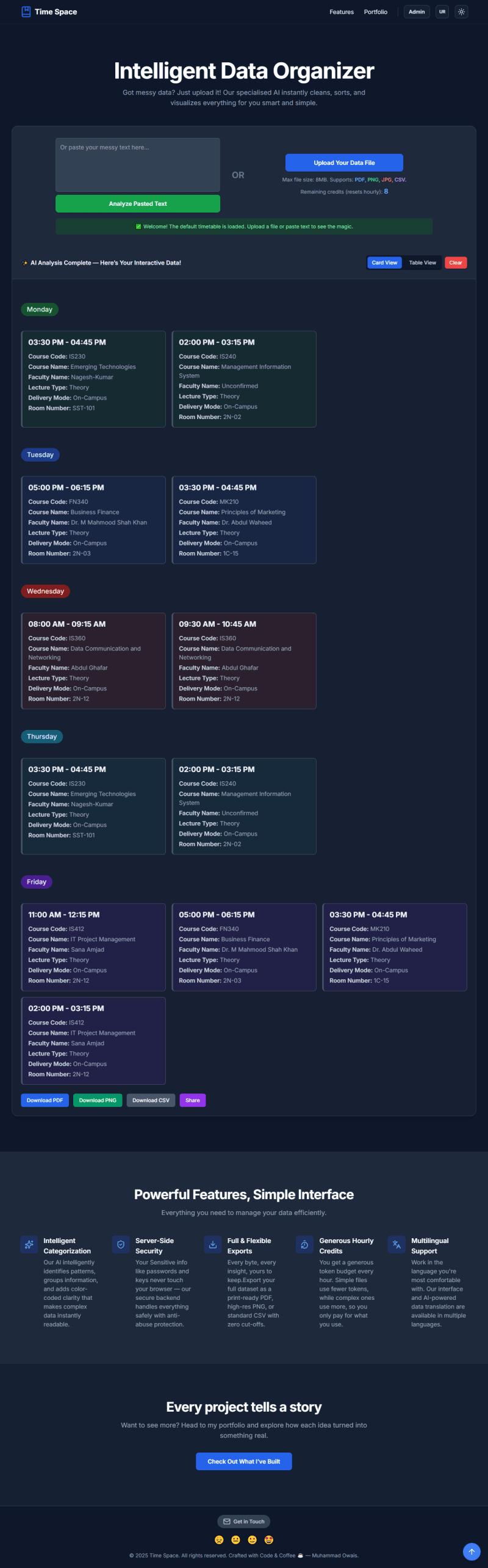 Timespace Mobile Productivity App Interface