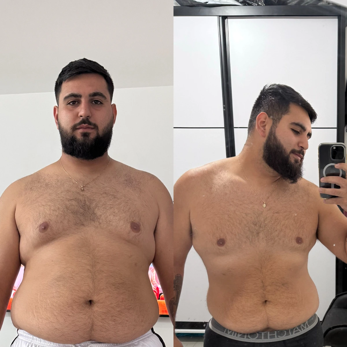 תמונת לפני ואחרי של עמית