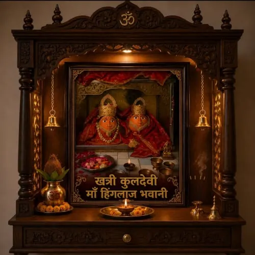 Khatri Kuldevi Maa Hinglaj Bhawani Darbar Swaroop Photo Frame for Home Mandir