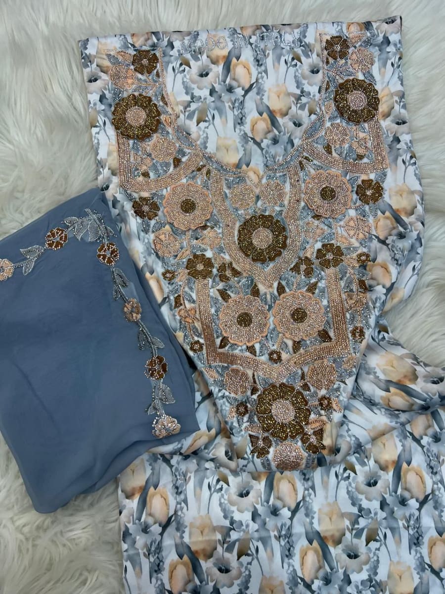 Tlija Italie 3D Blanc - Tissu Caftan Mariee 2026 Maroc couleur blanc et dore - Mikhwar UAE authentique disponible au Maroc chez Zargue