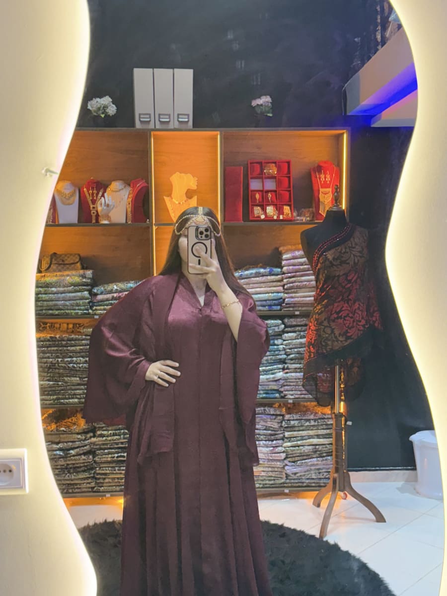Abaya Violet Premium UAE - Robe Elegante Mariage Maroc - Mode UAE Maroc | Zargue