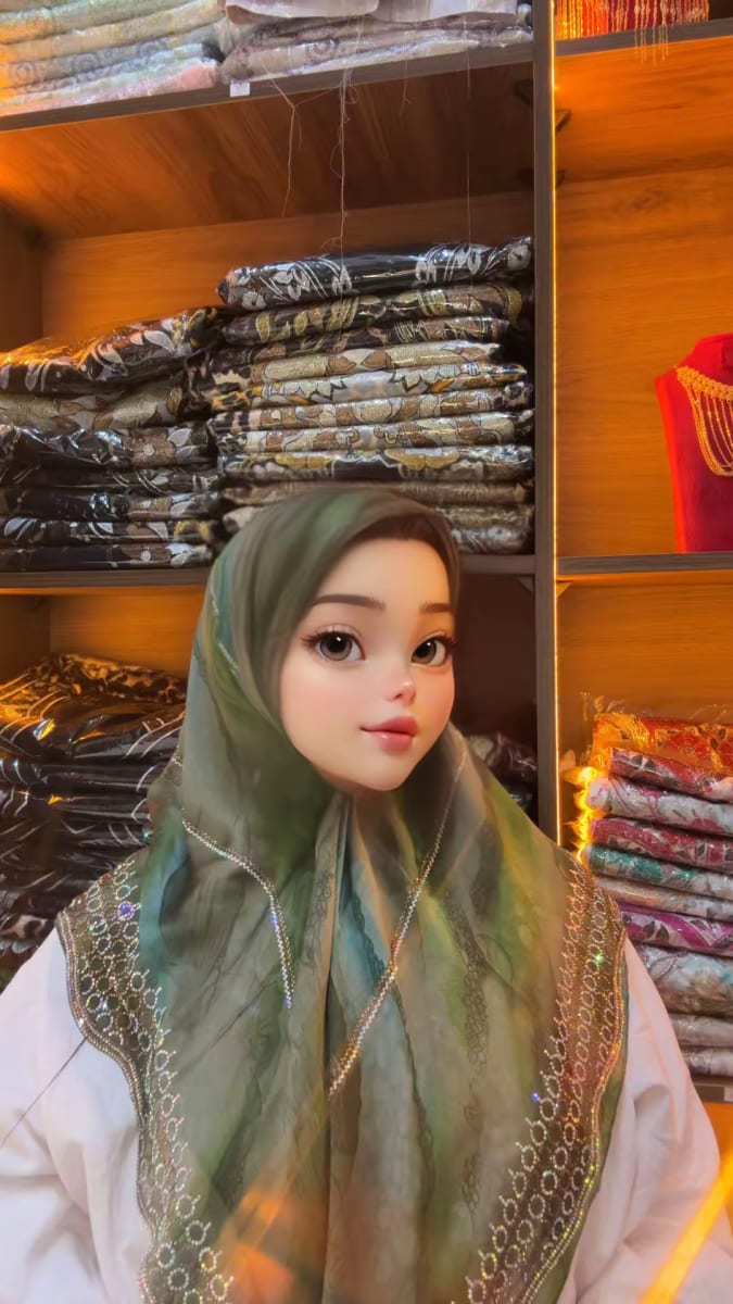 Foulard Carre Vert UAE Premium - Chale Mariage Maroc couleur vert et dore - Foulard UAE authentique disponible au Maroc chez Zargue