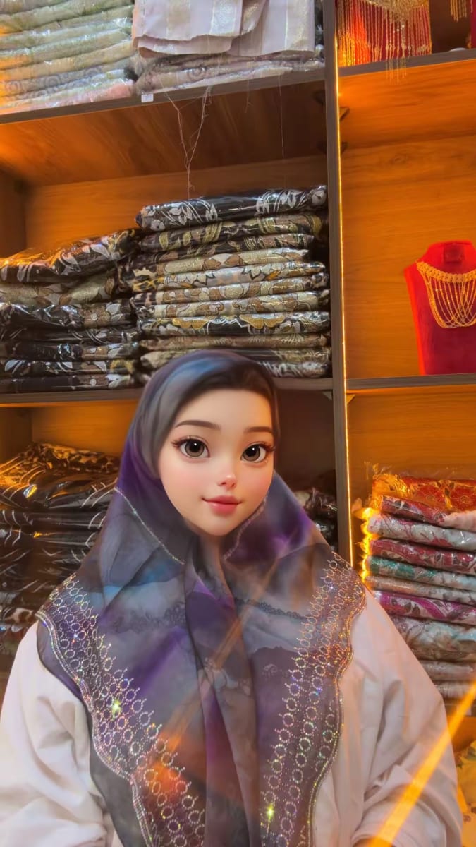 Foulard Carre Violet UAE Premium - Chale Mariage Maroc couleur violet et doré - Foulard UAE authentique disponible au Maroc chez Zargue