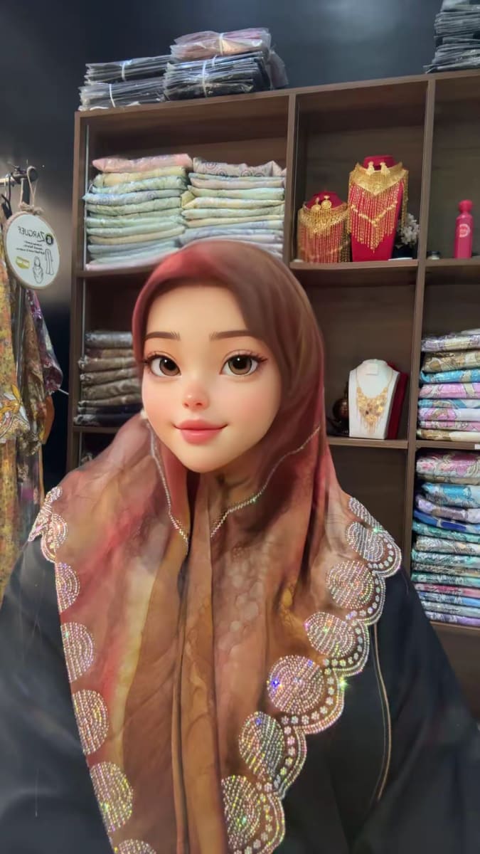 Foulard Carre Marron UAE Premium - Chale Mariage Maroc couleur marron et dore - Foulard UAE authentique disponible au Maroc chez Zargue