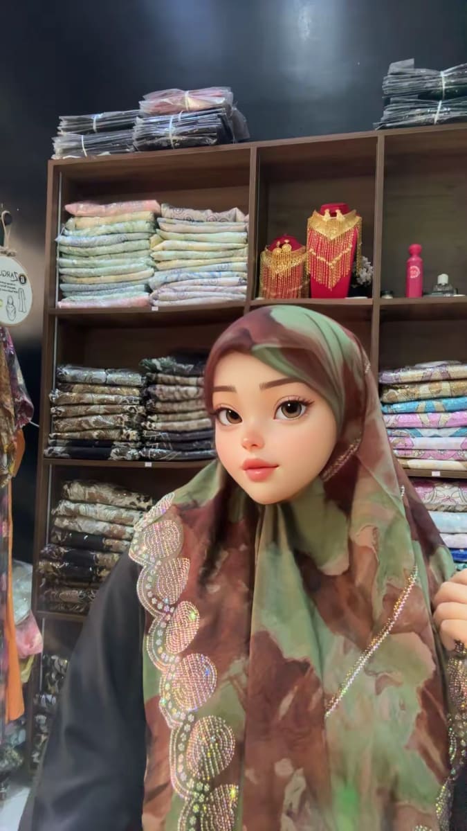 Foulard Carre Rose UAE Premium - Chale Mariage Maroc couleur rose et vert - Foulard UAE authentique disponible au Maroc chez Zargue