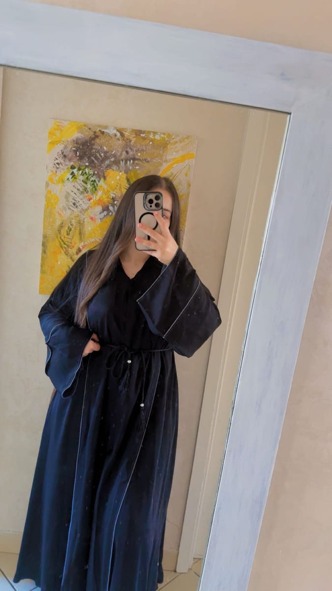 Abaya Noir Premium UAE - Robe Elegante Mariage Maroc - Mode UAE Maroc | Zargue