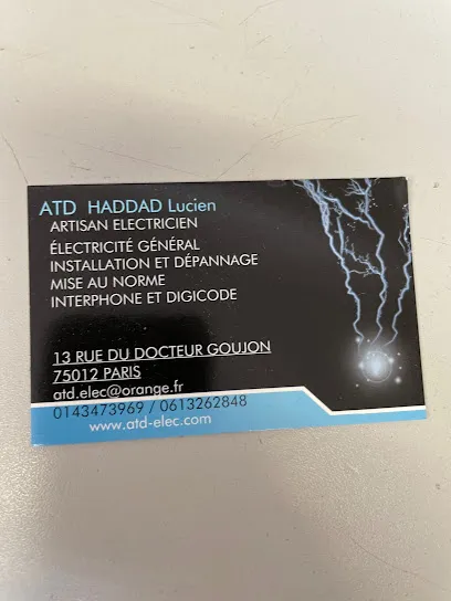 logo de l'artisan Électricien paris 12 - ATD ELEC