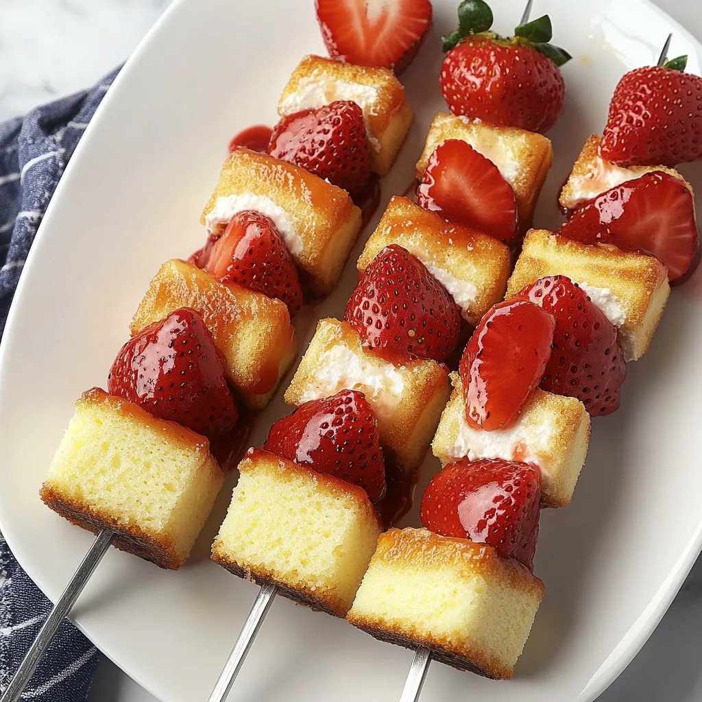 Strawberry Shortcake Kabobs: Juicy Summer Bliss