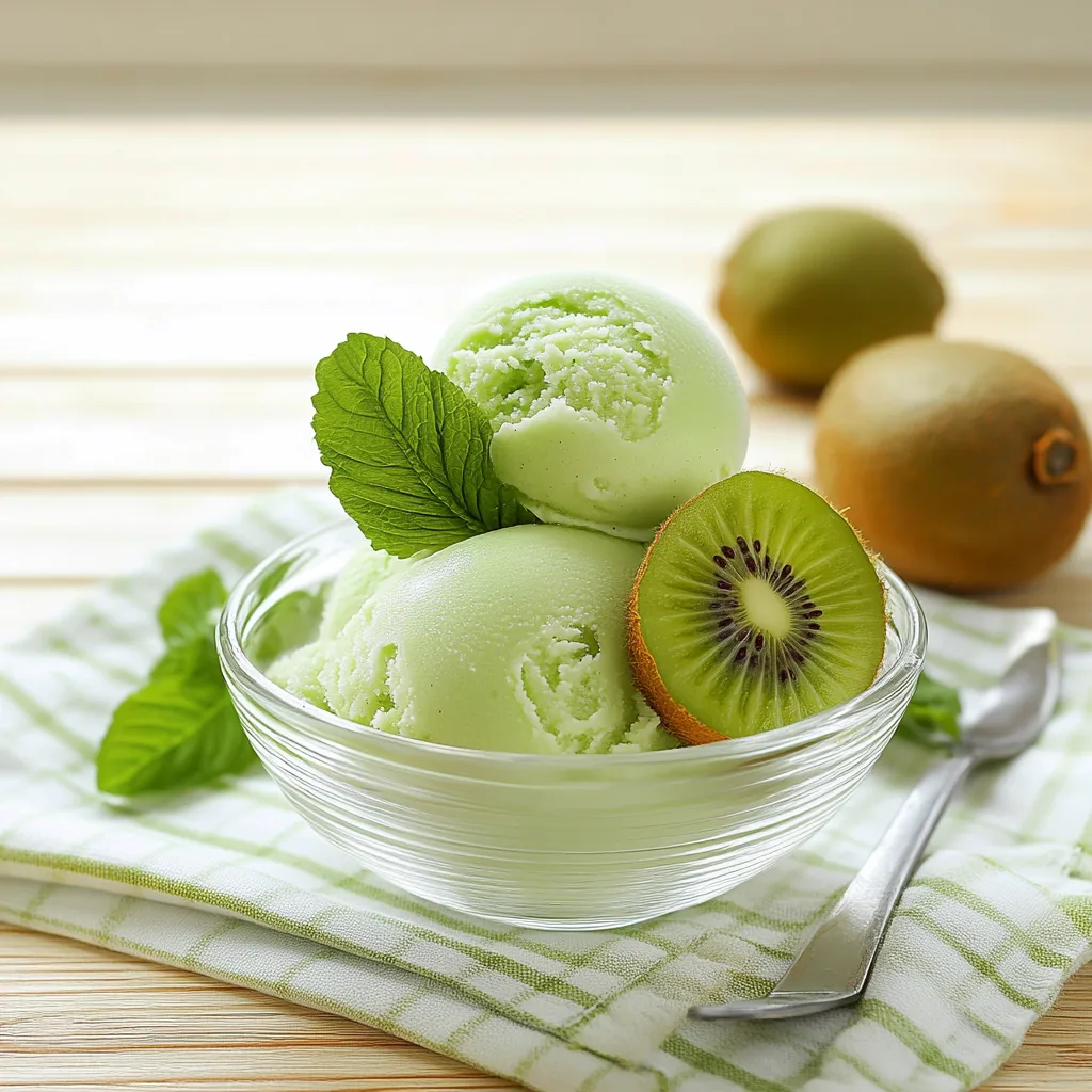Kiwi Lemon Sorbet: Refreshingly Sweet Summer Treat