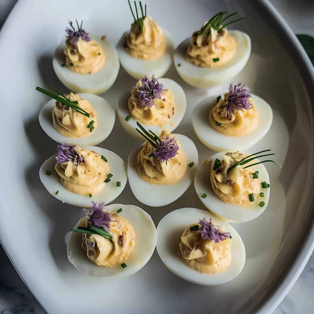 Truffle Oil & Chive Deviled Eggs: Gourmet Flavor Bliss