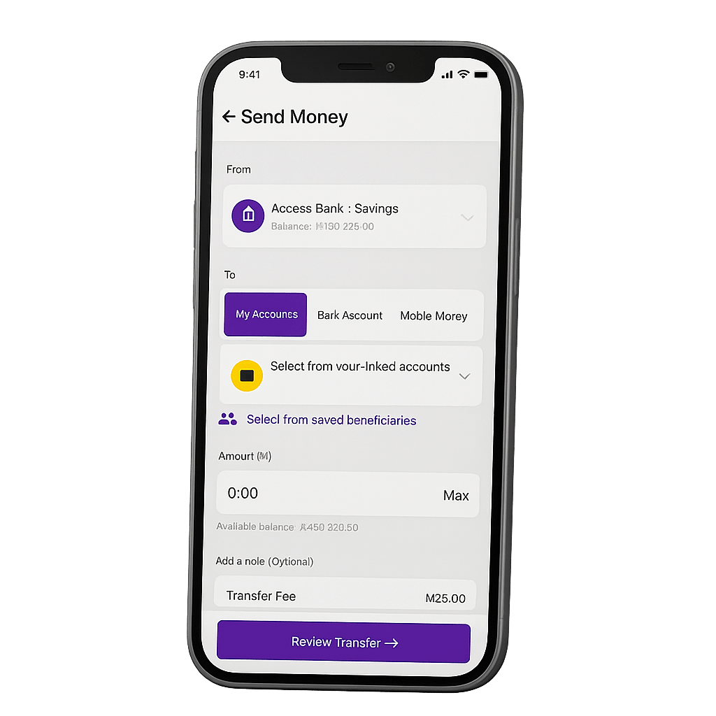 Fintech mobile app from Salitas Tech
