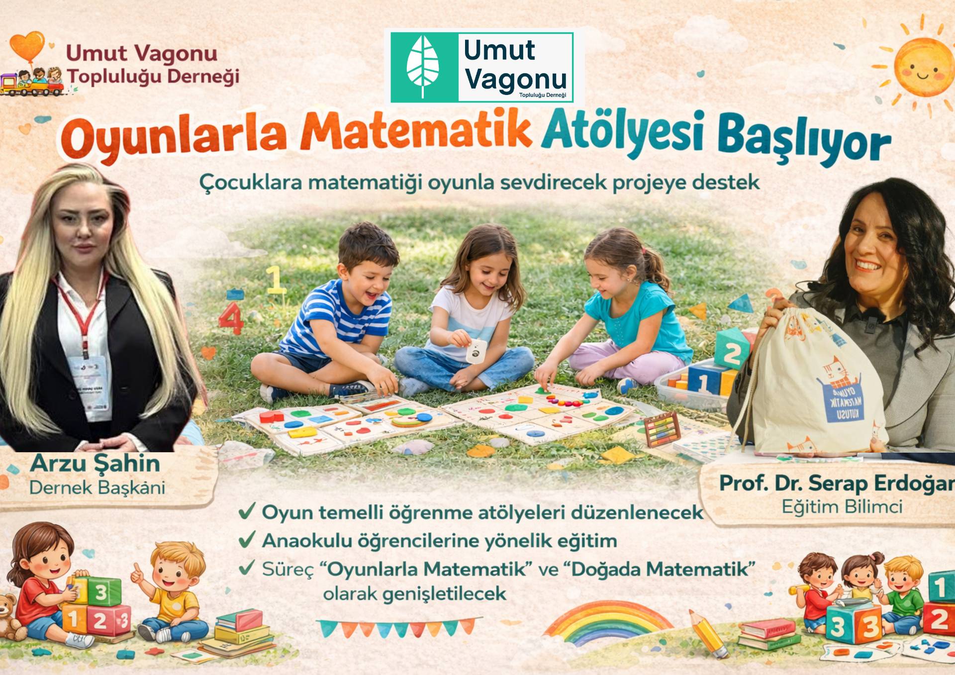 Umut Vagonu Topluluğu Derneği’nden Oyunlarla Matematik Atölyesi Başlıyor...