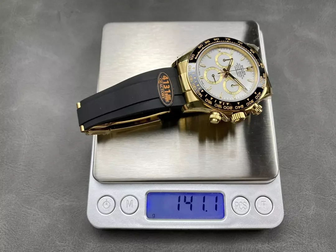QF공장 롤렉스 코스모그래프 데이토나 화이트 다이얼 옐로우골드 금통 러버밴드 m126518 상세 이미지 1