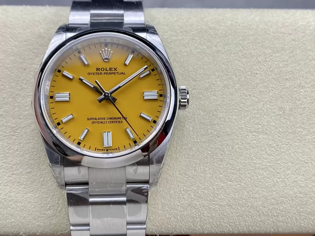 VS공장 롤렉스 오이스터 퍼페츄얼 옐로우 다이얼 돔베젤 36mm 오이스터 126000 상세 이미지 1