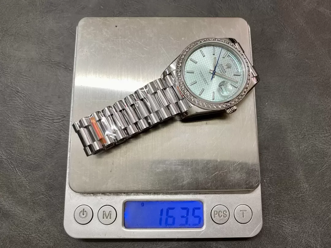 GM공장 V3 롤렉스 데이데이트 플래티넘 와플 다이얼 화이트 골드 금통 다이아 베젤 40mm m228236 상세 이미지 1