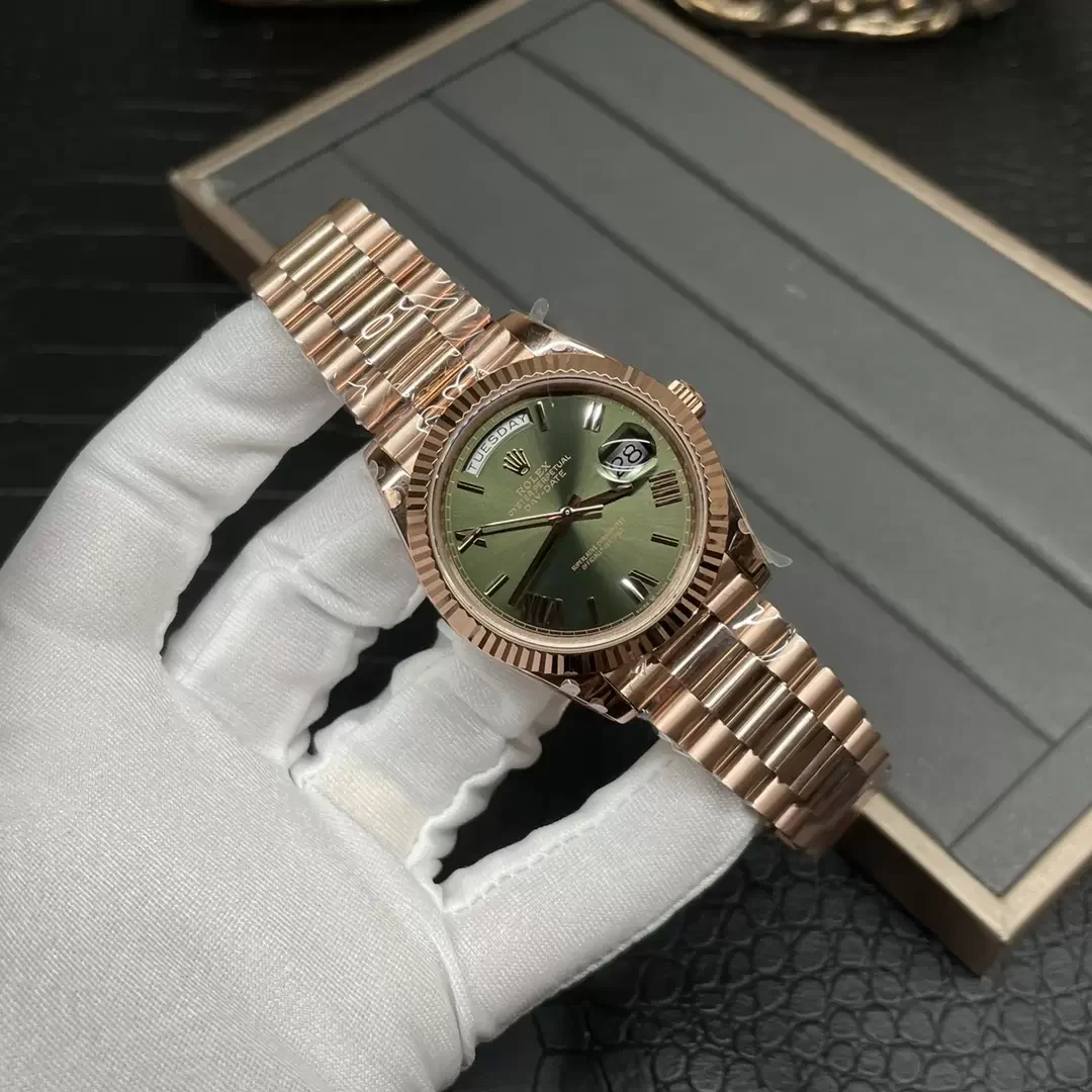 GM공장 V3 롤렉스 데이데이트 올리브 그린 다이얼 로즈골드 금통 40mm 228235 상세 이미지 1