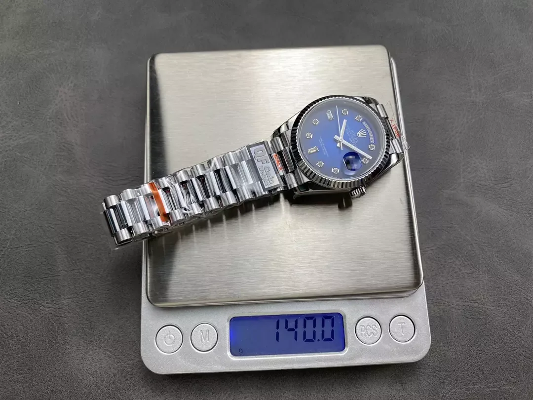 QF공장 롤렉스 데이데이트 청판 옴브레 다이얼 10P다이아 화이트 골드 36mm 128236 상세 이미지 1