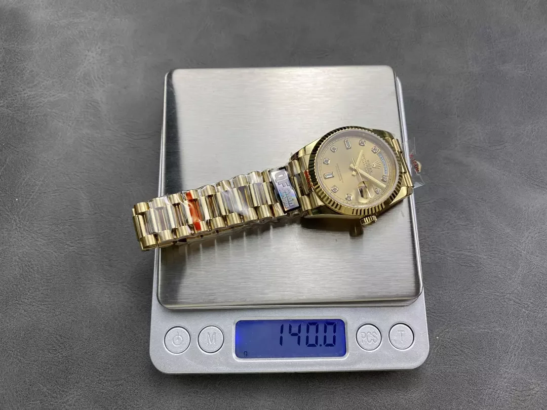 QF공장 롤렉스 데이데이트 샴폐인 옴브레 다이얼 10P다이아 옐로우골드 금통 36mm 128238 상세 이미지 1