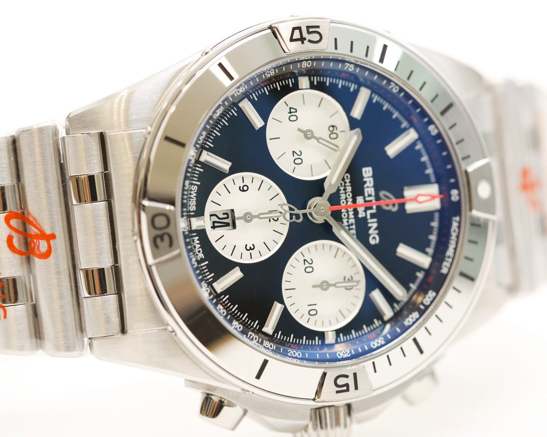 브라이틀링 GF공장 브라이틀링 크로노맷 블랙 다이얼 42mm AB0134101B1A1 7750 무브먼트 상세 이미지 3