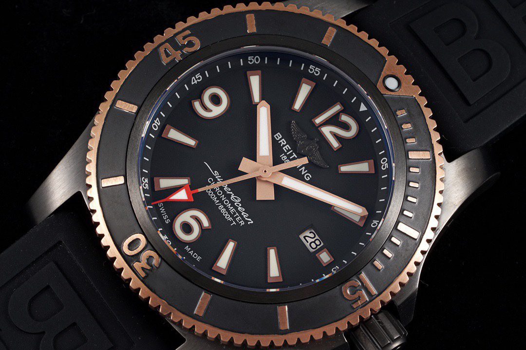 브라이틀링 TF공장 브라이틀링 슈퍼 오션 블랙 다이얼 DLC U17368221B1S1 2824 무브먼트 상세 이미지 3