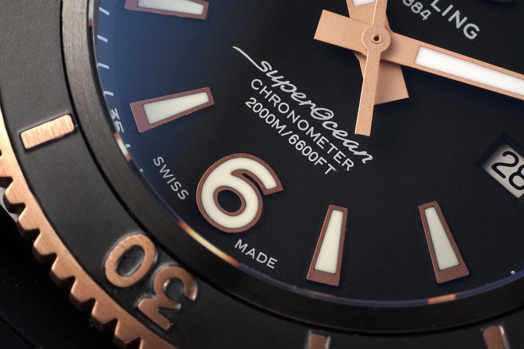 브라이틀링 TF공장 브라이틀링 슈퍼 오션 블랙 다이얼 DLC U17368221B1S1 2824 무브먼트 상세 이미지 4