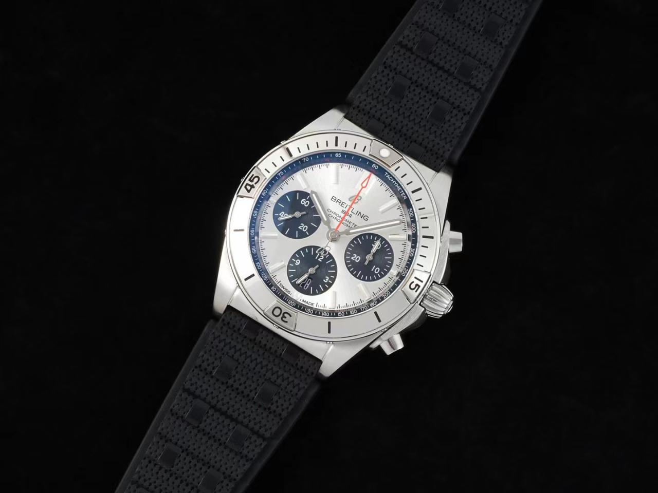 브라이틀링 TF공장 브라이틀링 크로노맷 B01 실버 다이얼 42mm AB01344A1C1A1 7750 무브먼트 상세 이미지 2
