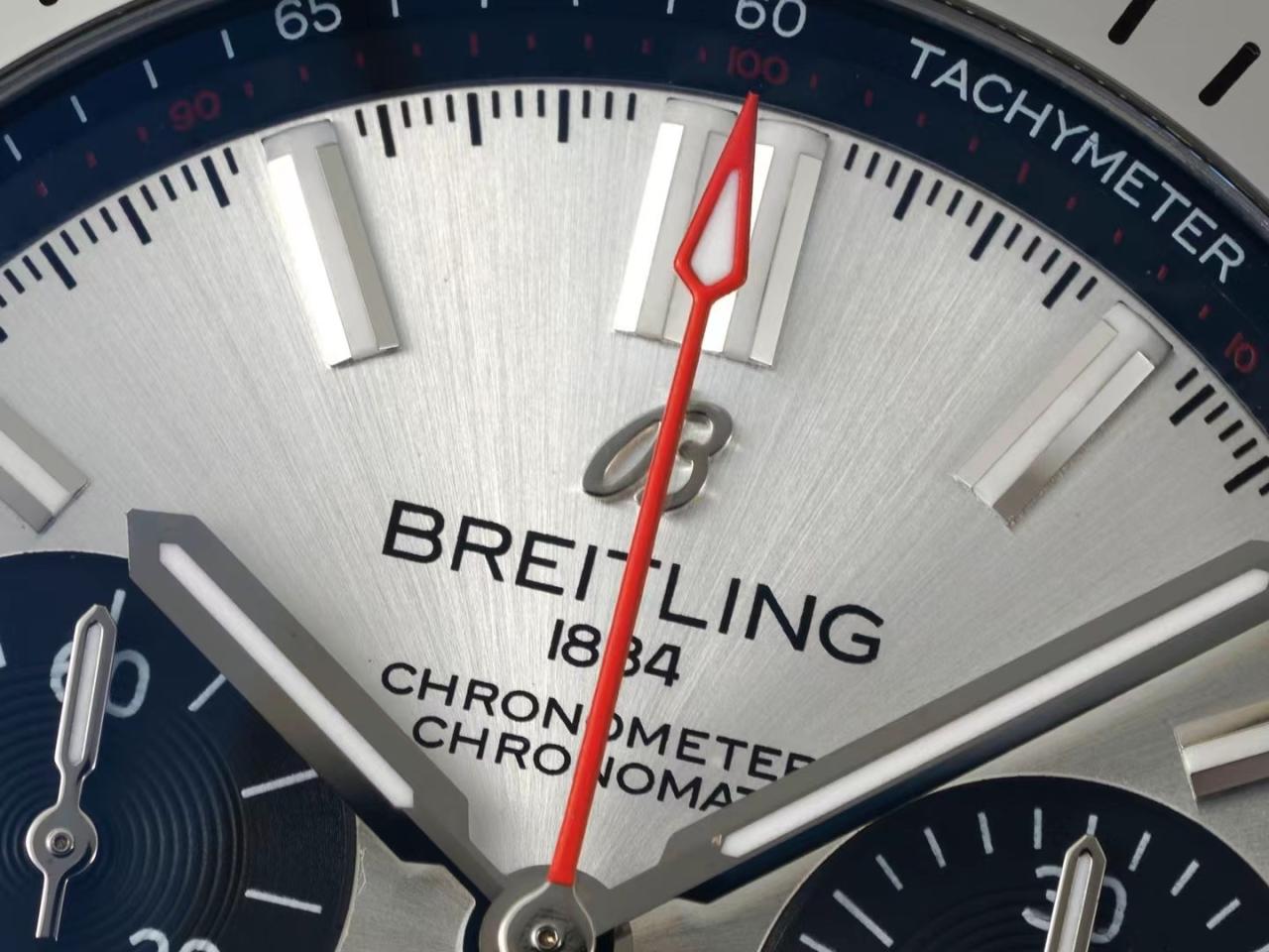 브라이틀링 TF공장 브라이틀링 크로노맷 B01 실버 다이얼 42mm AB01344A1C1A1 7750 무브먼트 상세 이미지 5