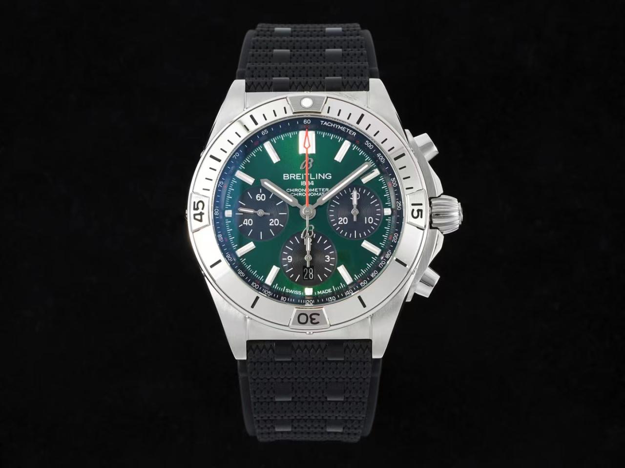 브라이틀링 TF공장 브라이틀링 크로노맷 B01 그린 다이얼 42mm UB0134101B1U1 7750 무브먼트 상세 이미지 1