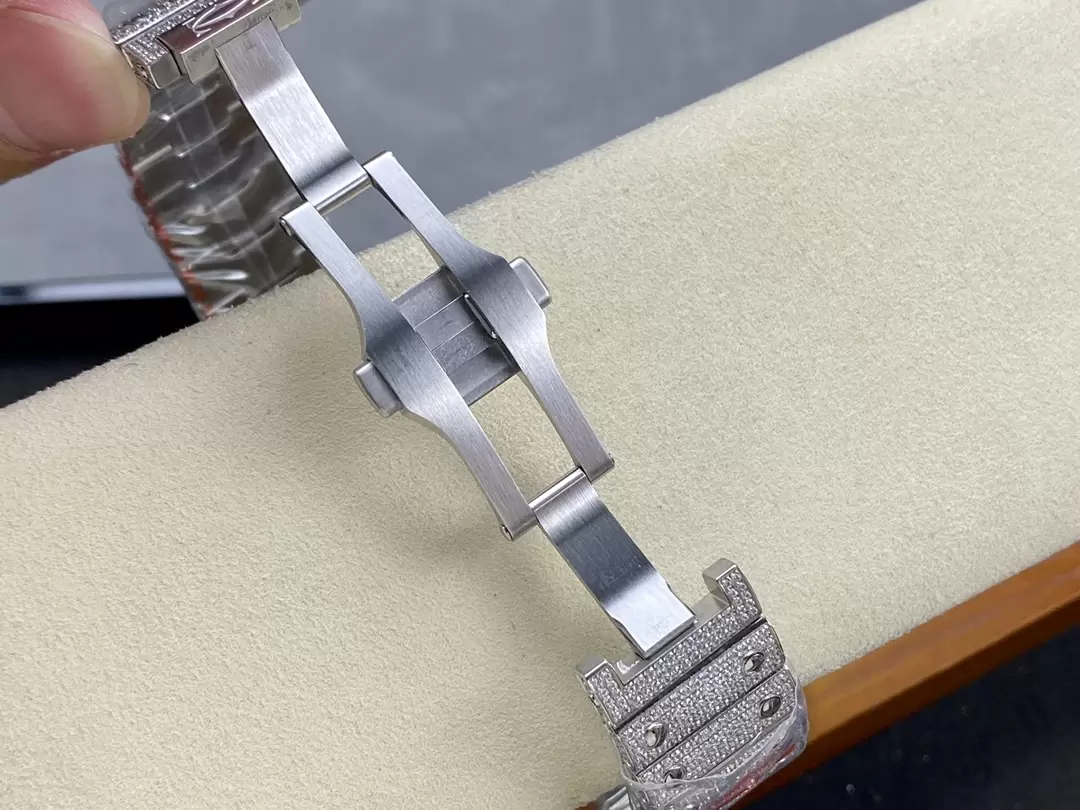 까르띠에 AMG공장 까르띠에 산토스 청판 다이얼 버스트 다운 40mm 9015 무브먼트 상세 이미지 9