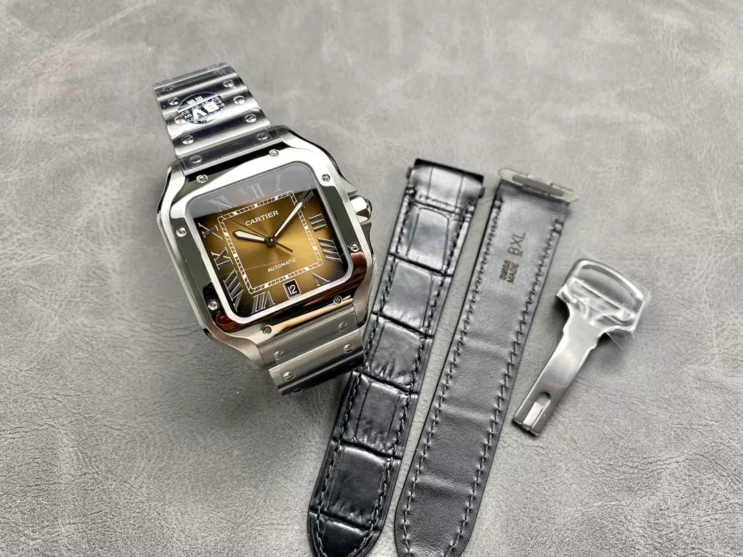 까르띠에 BV공장 까르띠에 산토스 브라운 다이얼 40mm WSSA0064 9015 무브먼트 상세 이미지 2