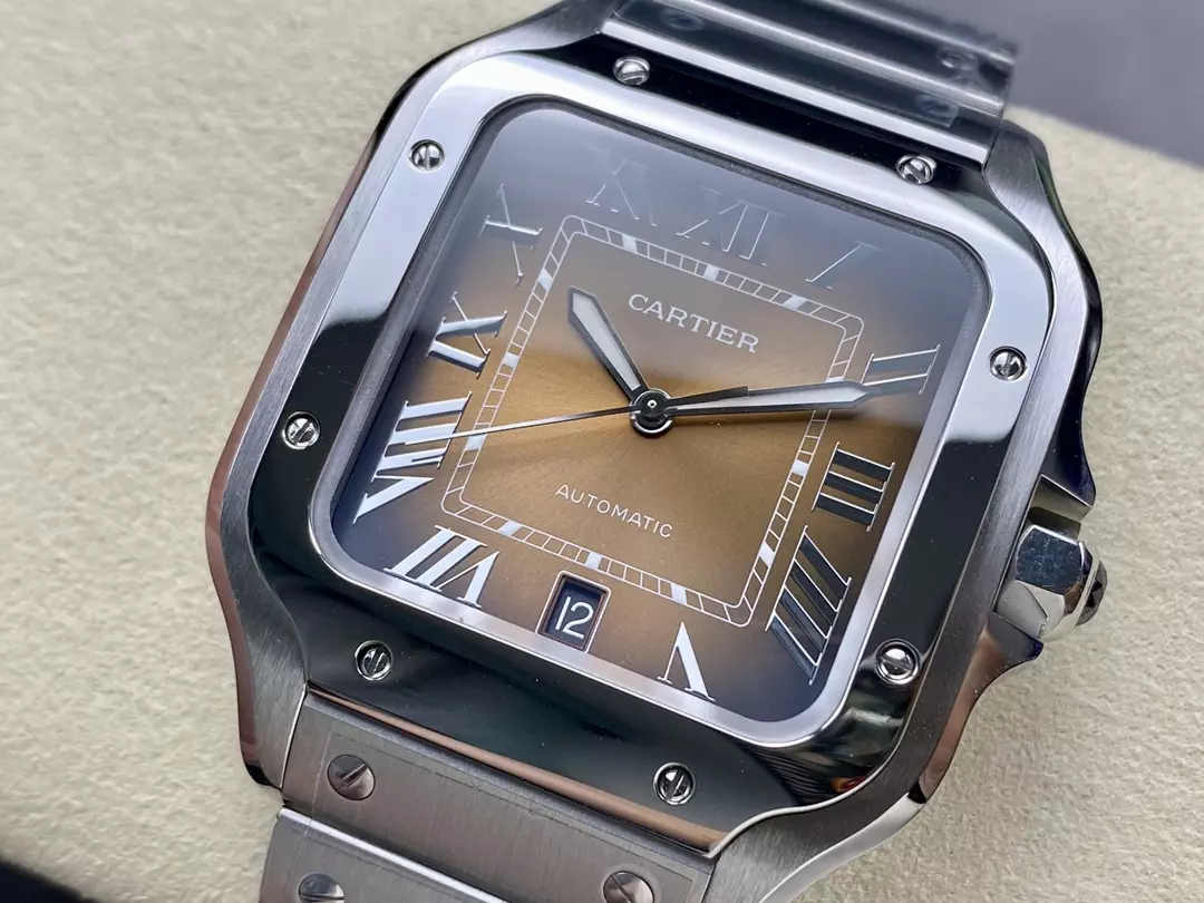 까르띠에 BV공장 까르띠에 산토스 브라운 다이얼 40mm WSSA0064 9015 무브먼트 상세 이미지 5
